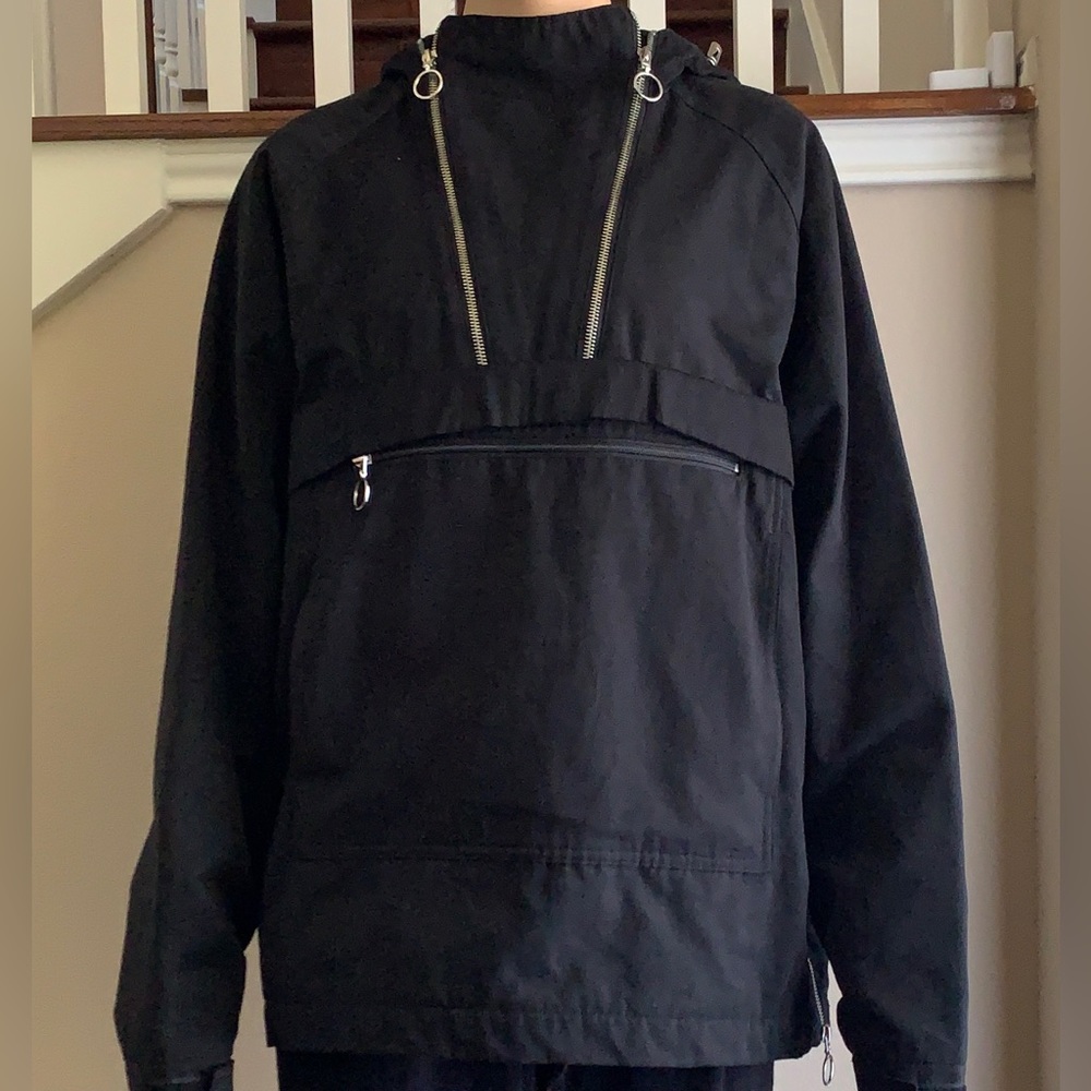 Heavy Zara Man Black Windbreaker Jacket